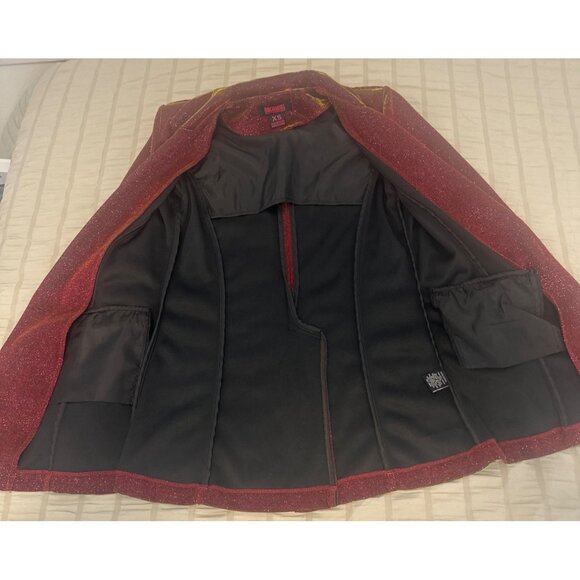 Rock & Roll Denim Red Iridescent Blazar, Size XS - Picture 8 of 9